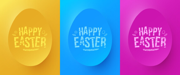 Set of modern minimalistic Easter eggs.