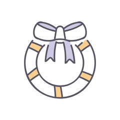 WREATH vector icon stock illustration