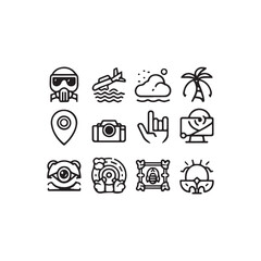 set of ecology icons