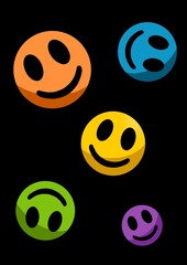 Obraz premium Smile trippy psychedelic illustration