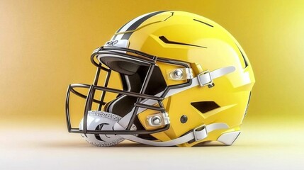 Fototapeta premium Yellow football helmet