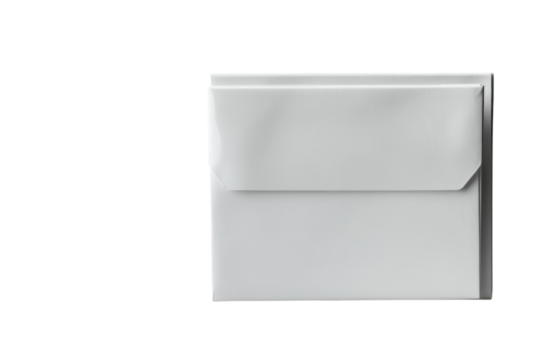 Elegant white envelope resting on a smooth surface, ready for sending heartfelt messages