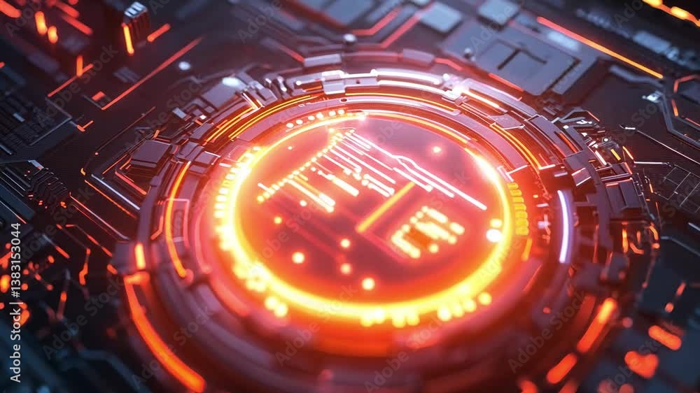 Poster futuristic cyber security training explore digital interface with advanced technology and intricate 