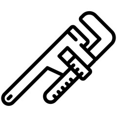 Pipe wrench icon for labour day, website, application, printing, document, poster design, etc