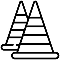 Traffic cone icon for labour day, website, application, printing, document, poster design, etc
