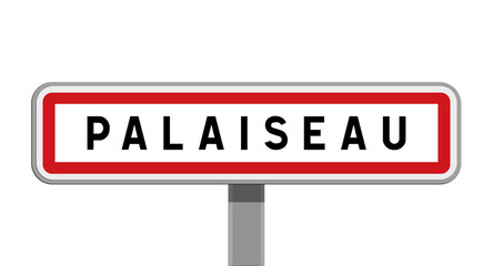 Panneau sur poteau central de Palaiseau, Essonne, Île-de-France