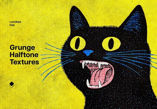 Grunge Halftone Overlay Textures