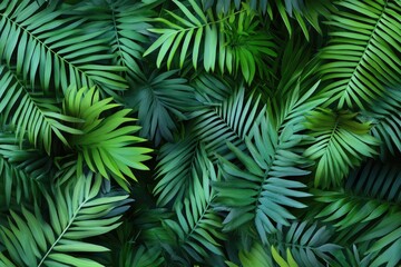 Tropical foliage backdrop. Lush green leaves