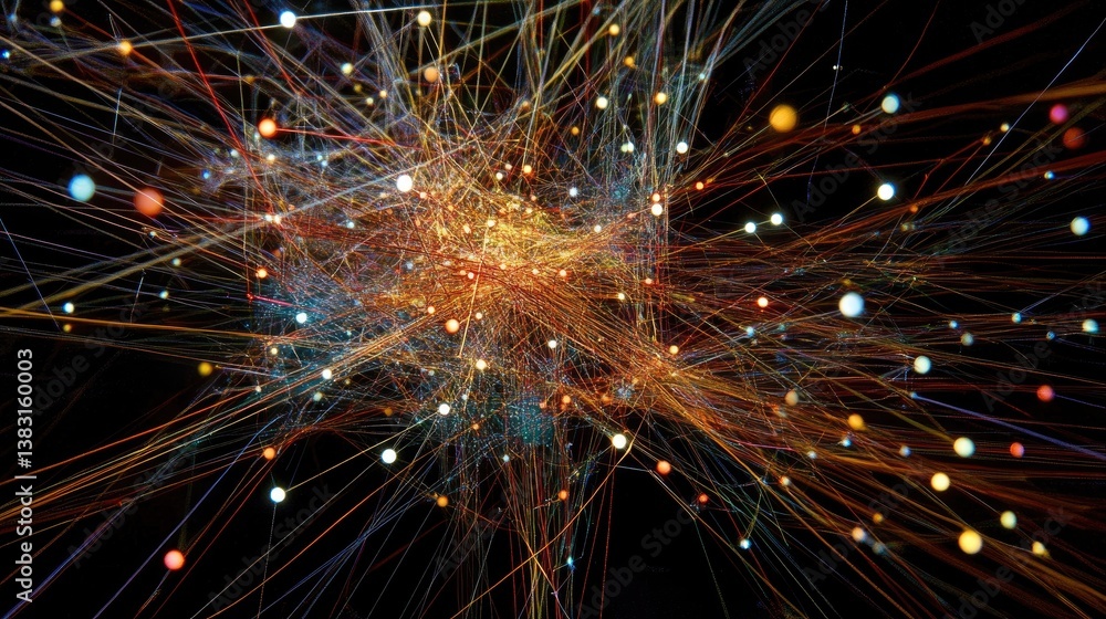 Poster cybersecurity business analytics with encrypted digital graphs and metrics.