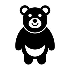 Fototapeta premium Cartoon teddy bear illustration with heart, soft brown fur, and cute design, perfect for children, love, and Valentine's gifts