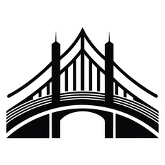 vector bridge logo vector icon illustration design.