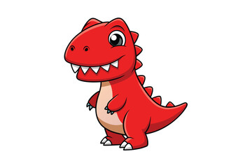 cute dinosaur illustration vector