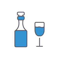 CHAMPAGNE vector icon stock illustration