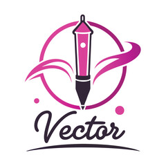 vector creative pen logo design
