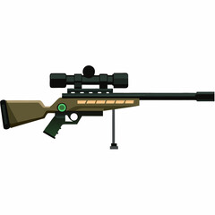 assault rifle isolated