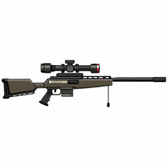 assault rifle isolated
