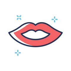 Obraz premium Get this beautifully designed line icon of lips
