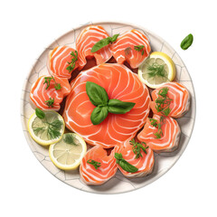 smoked salmon with lemon and dill