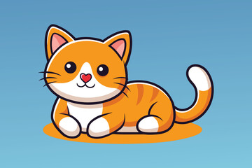 cute cat illustration vector