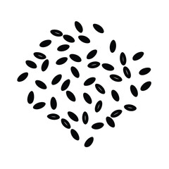black and white flaxseeds