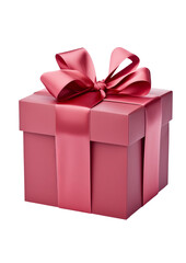 Obraz premium pink gift box with ribbon