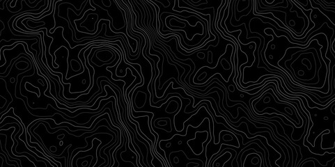 "Ultra-Wide Vector Map Illustration Depicting Conditional Geography, with Black and Grey Contours Representing Terrain Elevations"  © Afridi