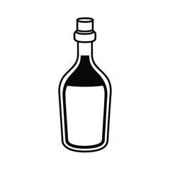 wine bottle vector illustration