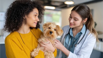 Fototapeta na wymiar Veterinary care for pets animal clinic photography indoor close-up compassionate support