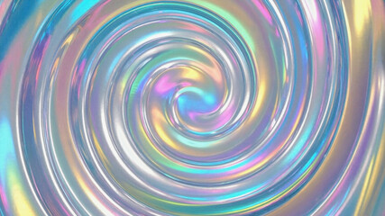 Abstract swirl of iridescent colors