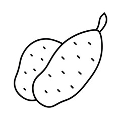 vector illustration of a sweet-potatoes