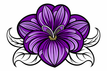 Obraz premium coloring page line art the violet black vector