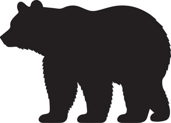 Bear bear silhouette flat vector icon