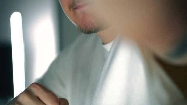 Aggressive behavior in a man.
A troublemaker and an aggressor.
A person is preparing to hit someone.
Rage and hatred.
Evil and negative emotions