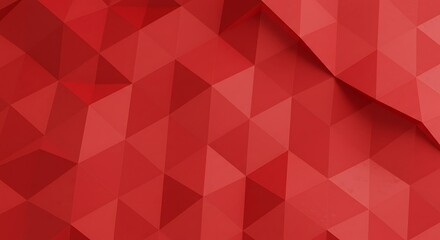 Fototapeta premium Crimson Facets AI Generated