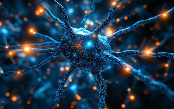 Abstract AIgenerated image of interconnected data points and neural networks, representing the vast, complex connections formed by artificial intelligence in the digital age