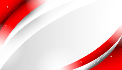 Abstract red and white wavy corporate business background design