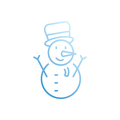 SNOWMAN vector icon stock illustration