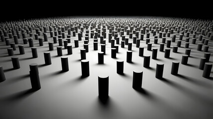 Obraz premium black and white background pillers