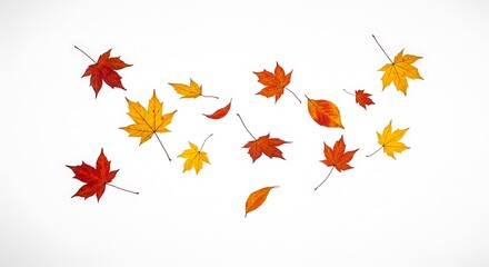 Autumn's Gentle Descent AI Generated