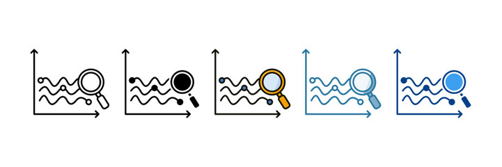 Data Wave Icon Set Multiple Style Collection