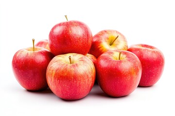 Fresh red apples piled high