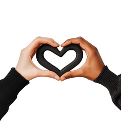 Fototapeta premium Two hands forming a heart shape isolated on transparent background