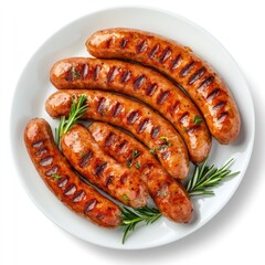Grilled Sausages on a Plate (1)