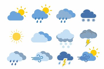 weather icons set, 