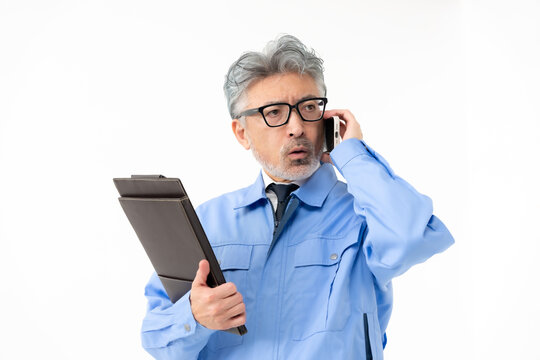 作業着を着た男性