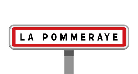 Panneau sur poteau central de La Pommeraye, Maine-et-Loire, Pays de la Loire