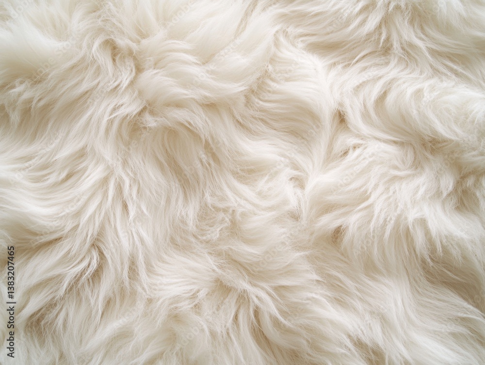 Aufkleber elegant fluffy white wool texture background capturing soft light and shadow for luxurious design el