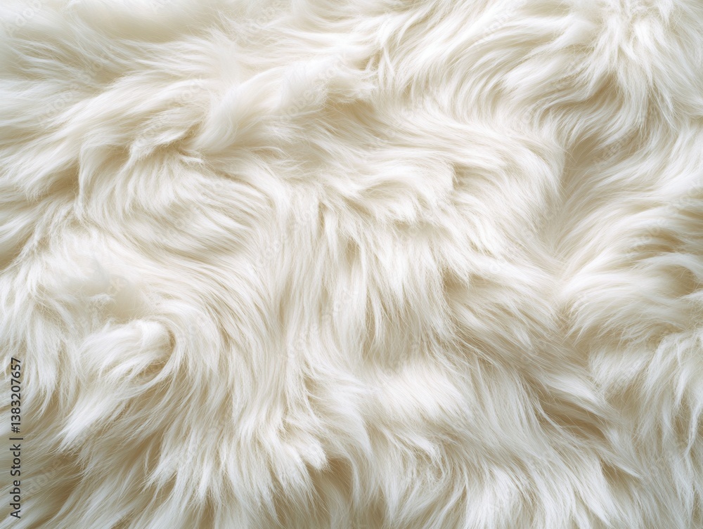 Poster abstract creamy white fur texture background capturing softness and warmth in a close up shot for ge