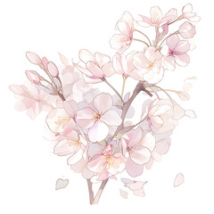 Floral flower vector Illustrations on white background