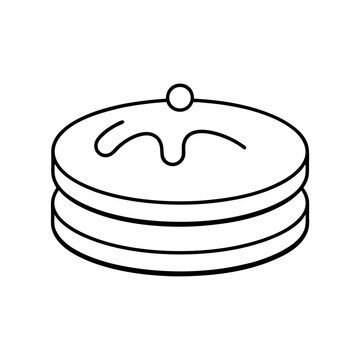 Minimalist Pancake Vector Line art for Digital Art

